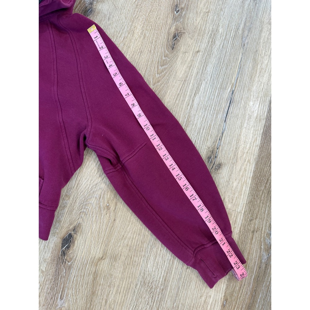 Lululemon Scuba Oversized Half-Zip Hoodie Raspberry Rare Cropped Pullover M/L - Picture 4 of 8